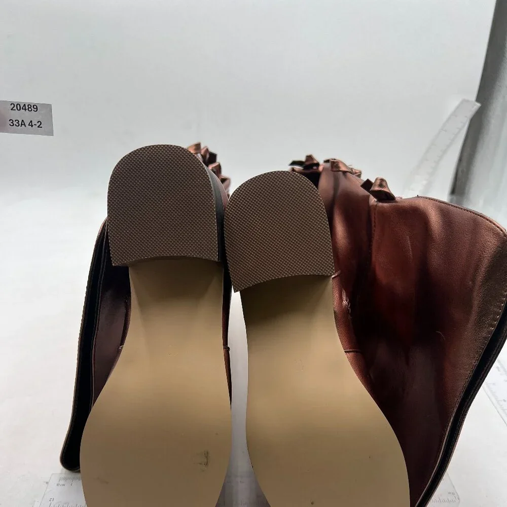 XYD Women Over The Knee Thigh High Riding Boots Chunky Heel Round Toe Brown Shoe - Picture 7 of 8